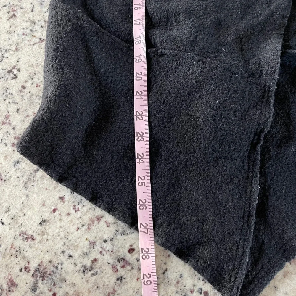 Free People Hooded Jacket Womens Small Black Boho‎ Grunge Asymmetrical Zip Cuff
